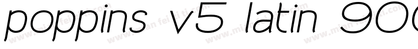 poppins v5 latin 900italic字体转换